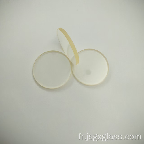 Verre rond de filtres optiques jaunes JB400 GG420